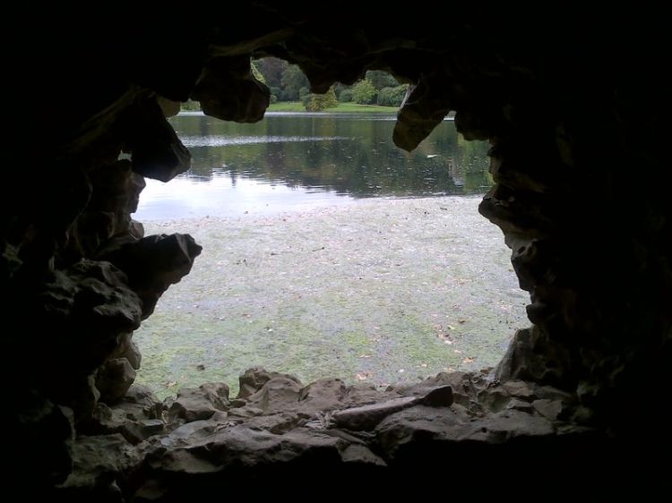 Stourhead cave view 0915