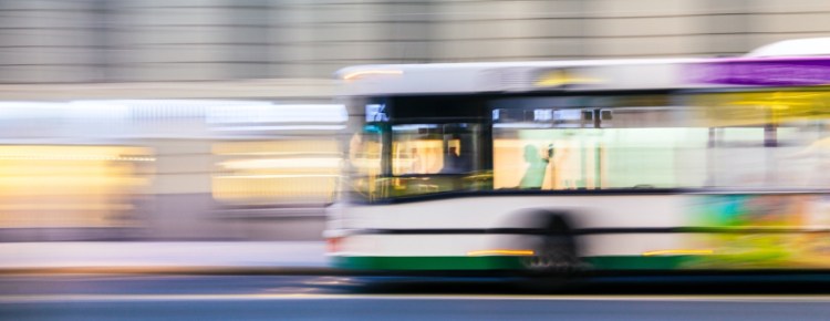 Speeding bus